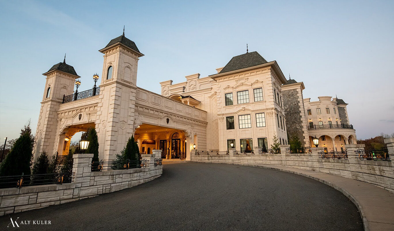 The Legacy Castle’s grand exterior in Pompton Plains, New Jersey